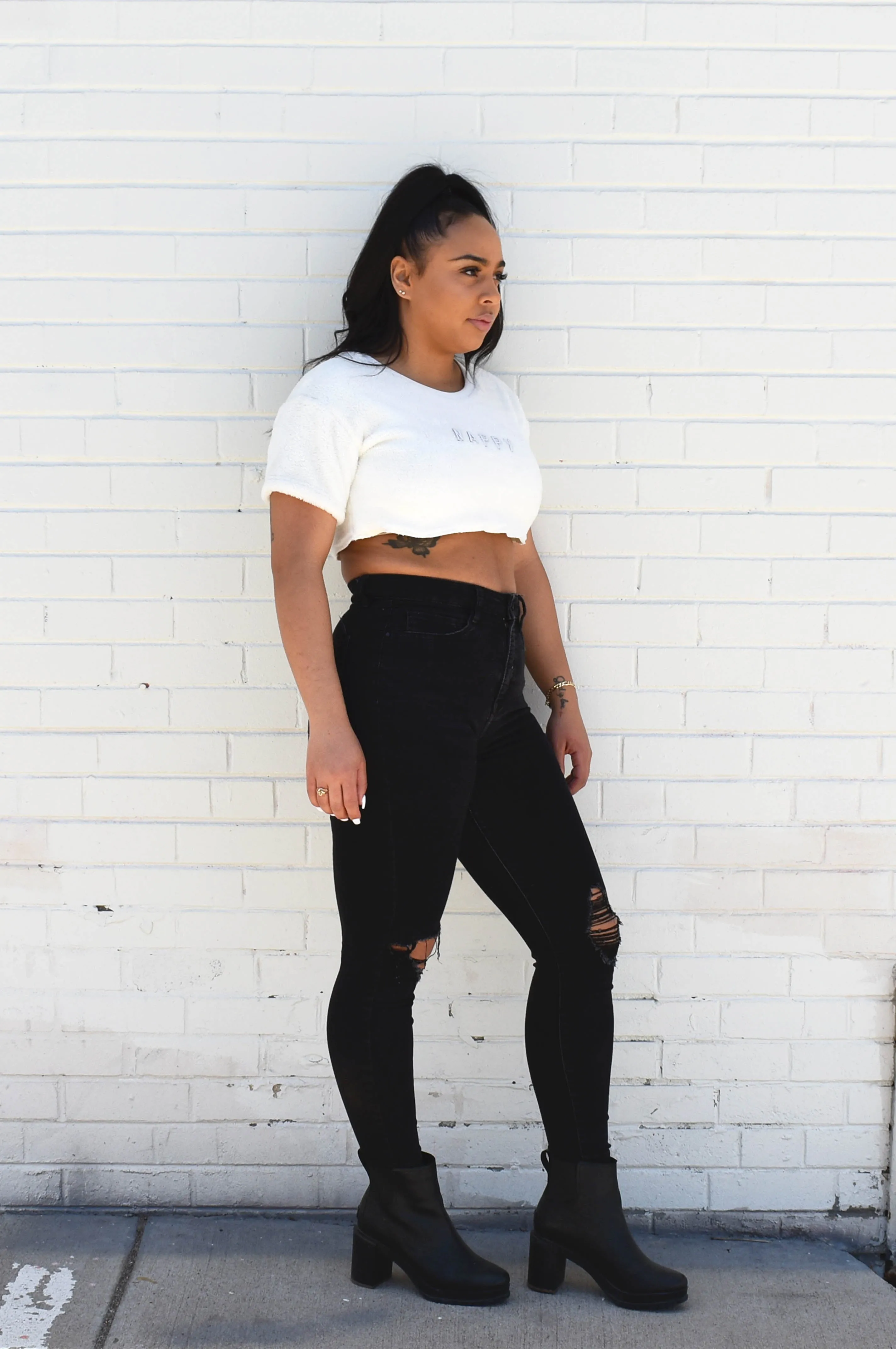 Nappy Crop Sweatshirt