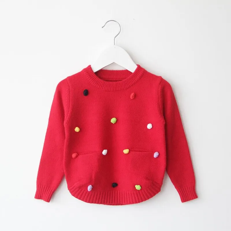New Fashion Girls Knitted Sweater - Violet, Red