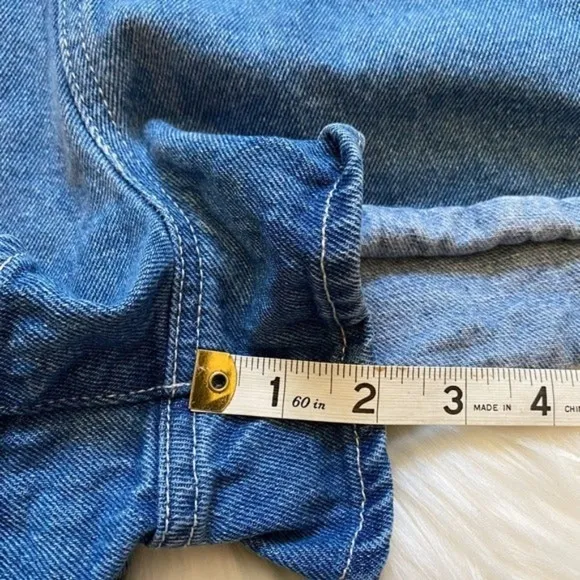 New ZARA Denim Short Overalls Romper Sz M