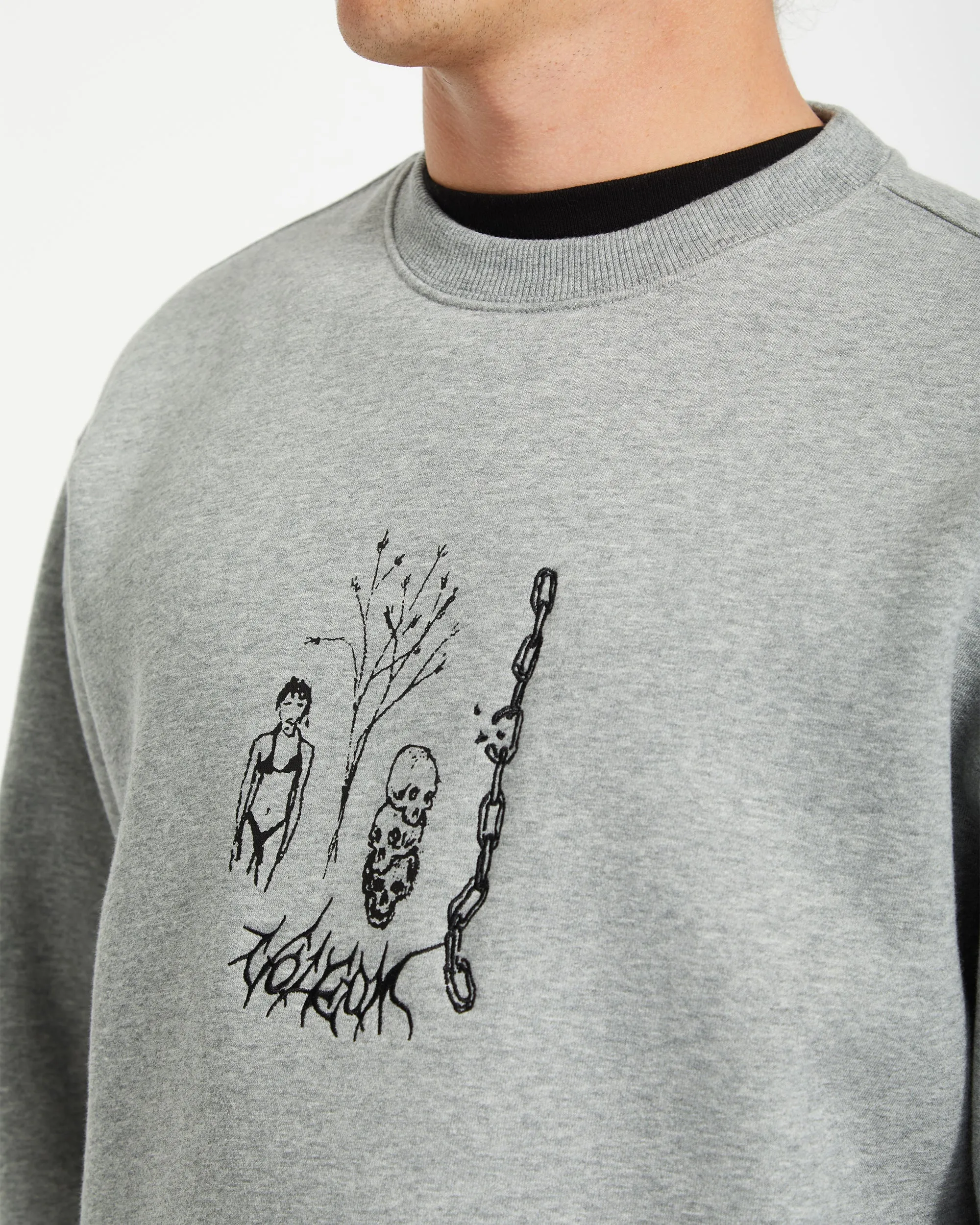 Noder Sweatshirt - HEATHER GREY