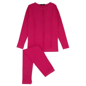 Noggi Bamboo Seams Pajama Set in Pink
