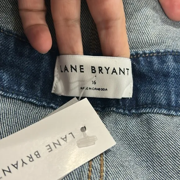 NWT Lane Bryant Mid-Rise Essential Stretch Denim Jean Overalls - Size 16