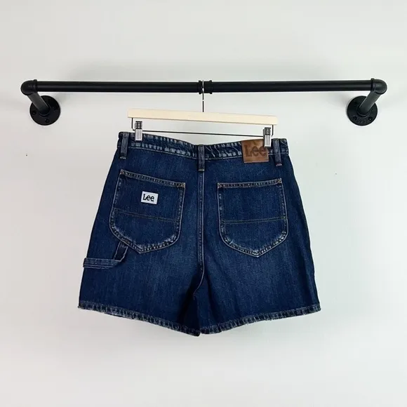 NWT Lee Modern Vintage Madewell High Rise Dungaree Shorts In KC Blues