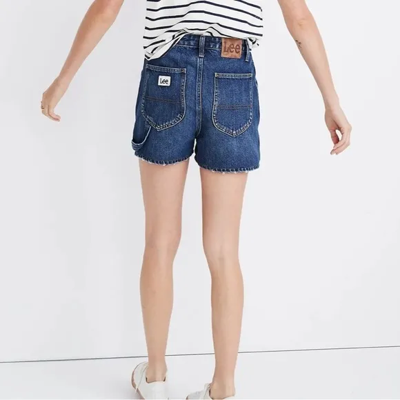 NWT Lee Modern Vintage Madewell High Rise Dungaree Shorts In KC Blues