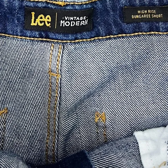 NWT Lee Modern Vintage Madewell High Rise Dungaree Shorts In KC Blues