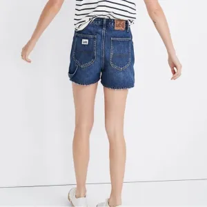 NWT Lee Modern Vintage Madewell High Rise Dungaree Shorts In KC Blues