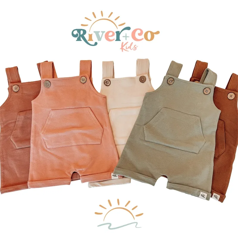 Organic Cotton Overalls - Sandy Toes Tan