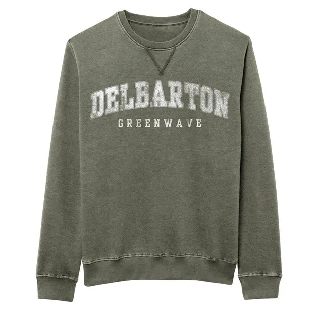 Ouray Weathered Fleece Crew - Heather Everglade