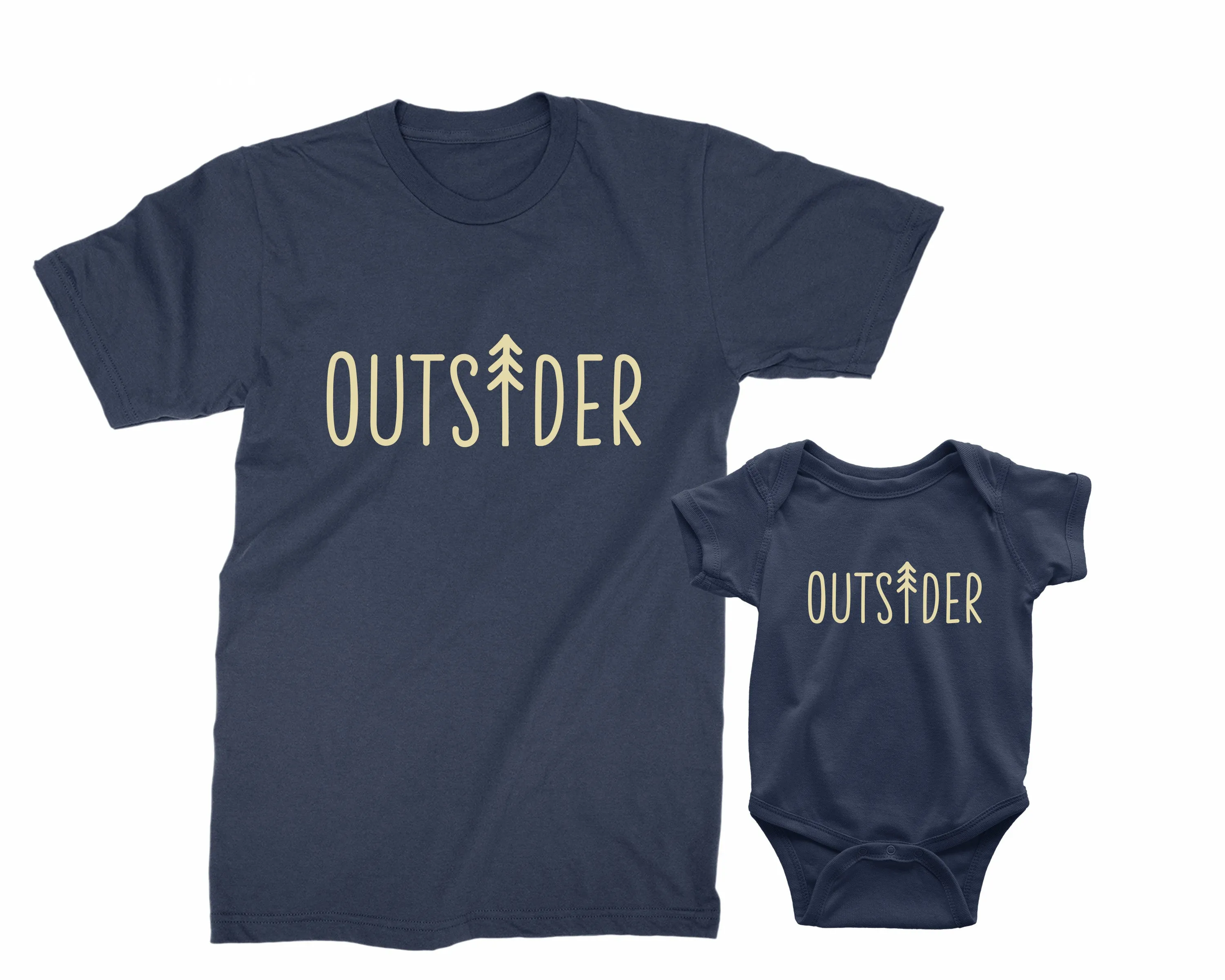 Outsider. Adventure shirts. Vacation Tees. Matching dad baby shirts. Father's Day gift for Father, Son, Daughter. Father Son matching tees