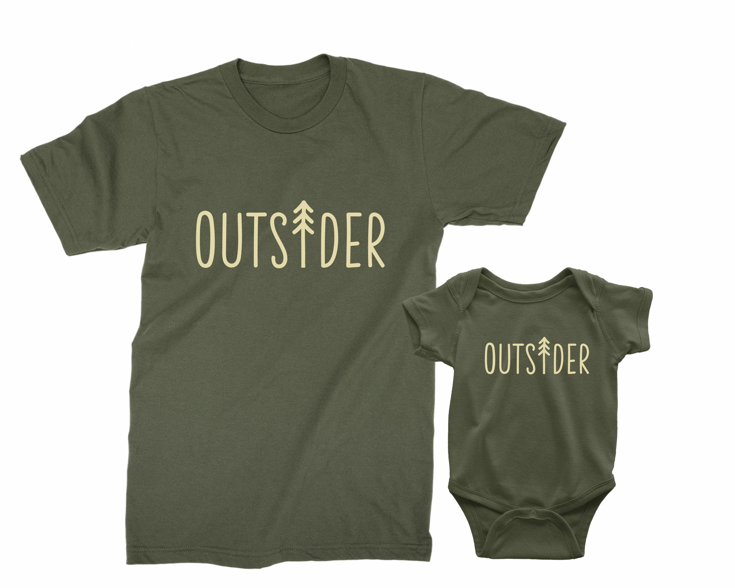 Outsider. Adventure shirts. Vacation Tees. Matching dad baby shirts. Father's Day gift for Father, Son, Daughter. Father Son matching tees