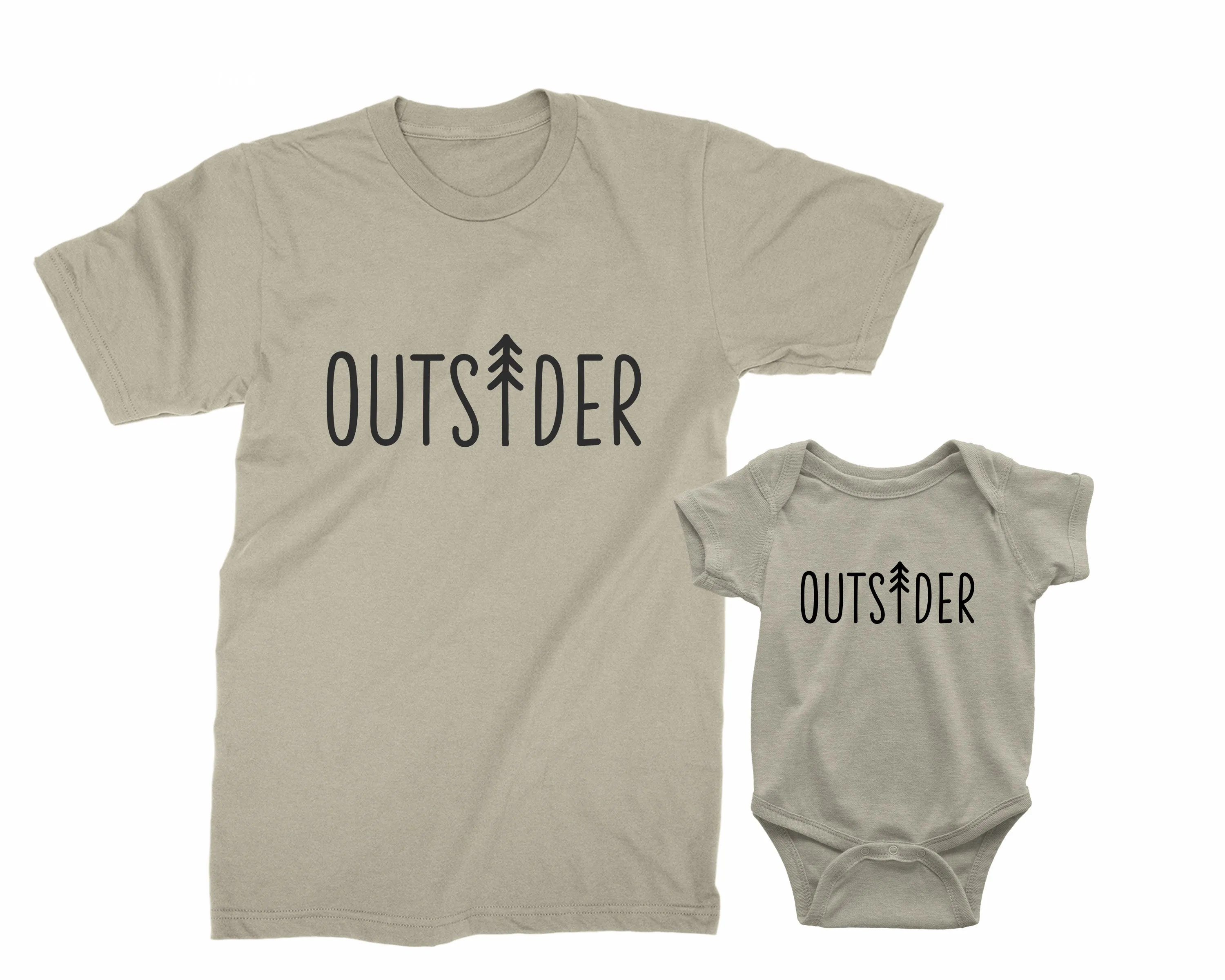 Outsider. Adventure shirts. Vacation Tees. Matching dad baby shirts. Father's Day gift for Father, Son, Daughter. Father Son matching tees