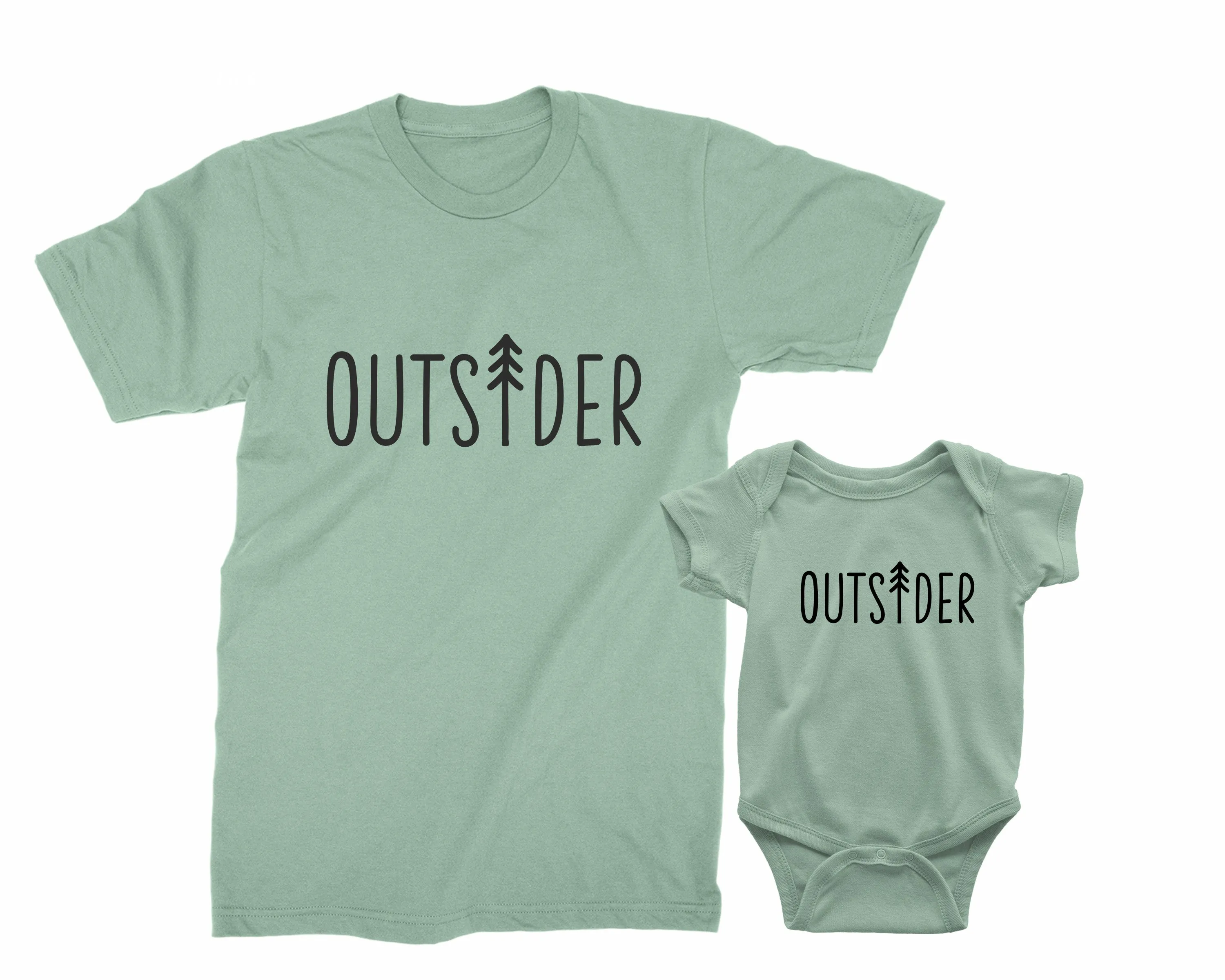 Outsider. Adventure shirts. Vacation Tees. Matching dad baby shirts. Father's Day gift for Father, Son, Daughter. Father Son matching tees
