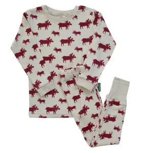 Parade Organics 2 Piece Long Sleeve Jammies - Moose