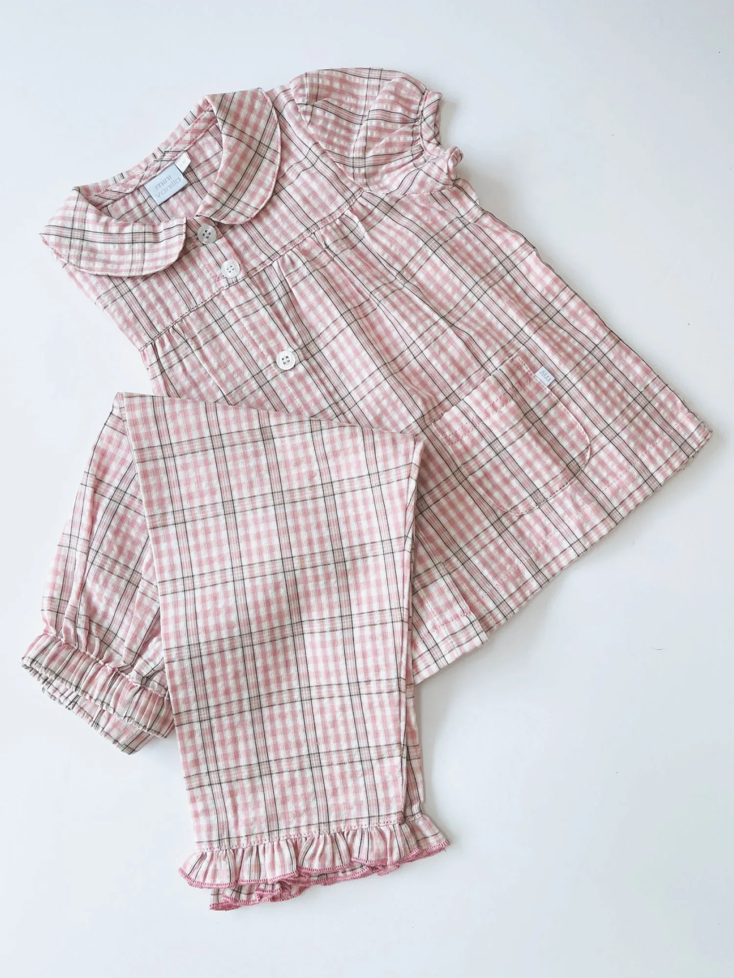 Pink and White Check Pyjamas
