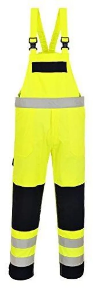 Portwest HI Viz Inherent Multinorm Fire Retardant Anti Static Bib and Brace - FR63