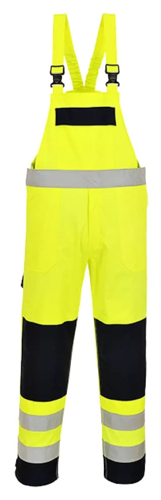 Portwest HI Viz Inherent Multinorm Fire Retardant Anti Static Bib and Brace - FR63