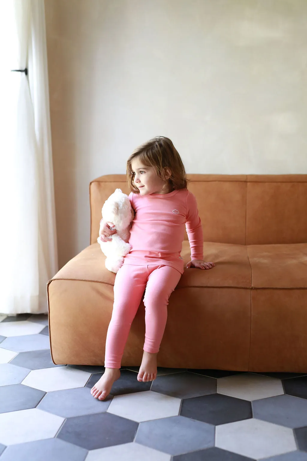 Pouf Stitched Coral Pajamas