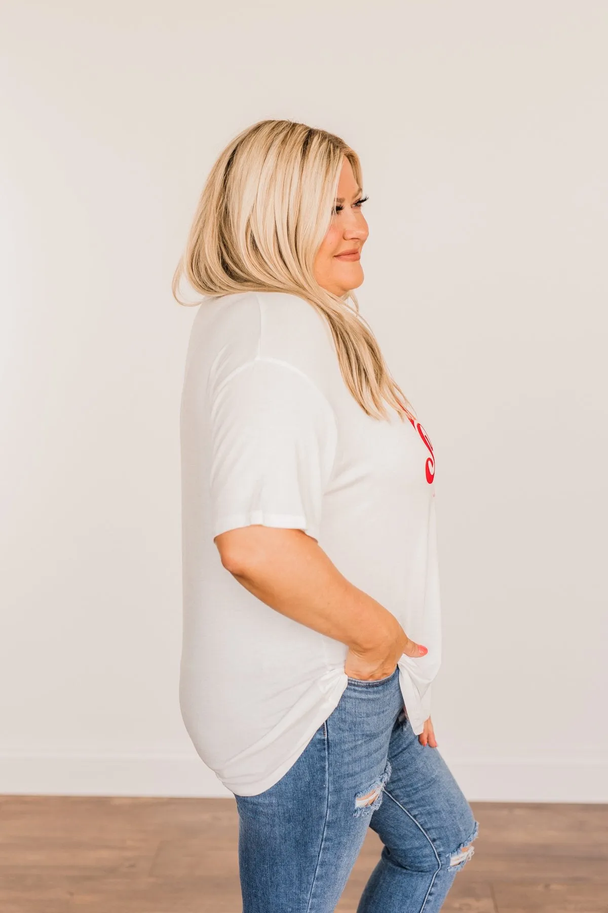 "Sunshine & Feelin' Fine" Graphic Tee- Ivory