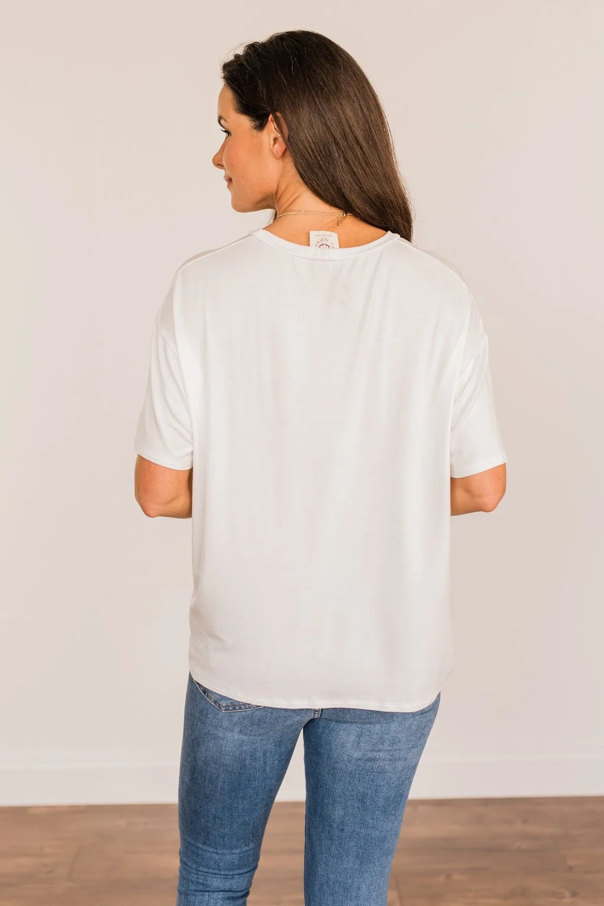 "Sunshine & Feelin' Fine" Graphic Tee- Ivory