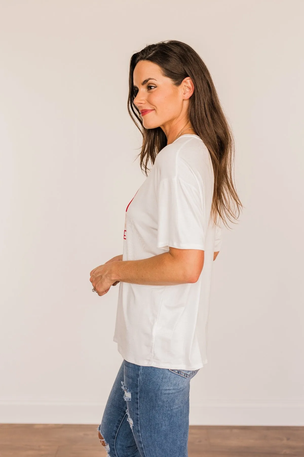"Sunshine & Feelin' Fine" Graphic Tee- Ivory