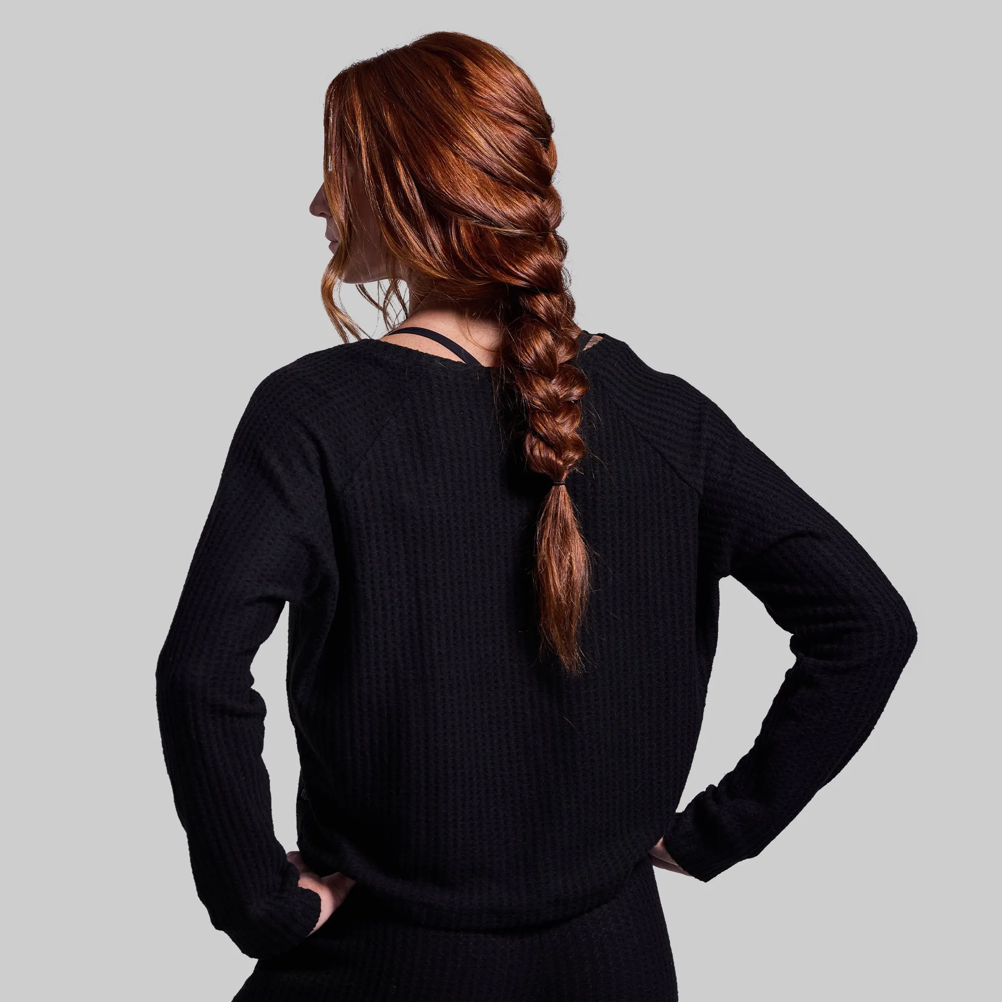 R and R Waffle Long Sleeve (Black)