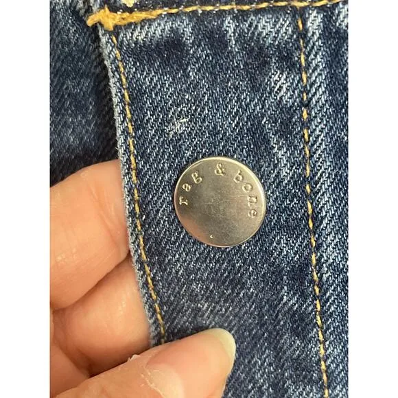 Rag and Bone Lou Denim Overalls Size Small
