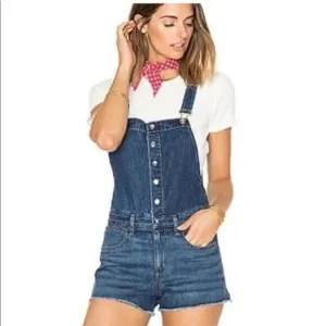 Rag and Bone Lou Denim Overalls Size Small