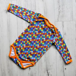Rainbow Scales - Pink Cosmos | Onesie body suit (6-12/18-24m)