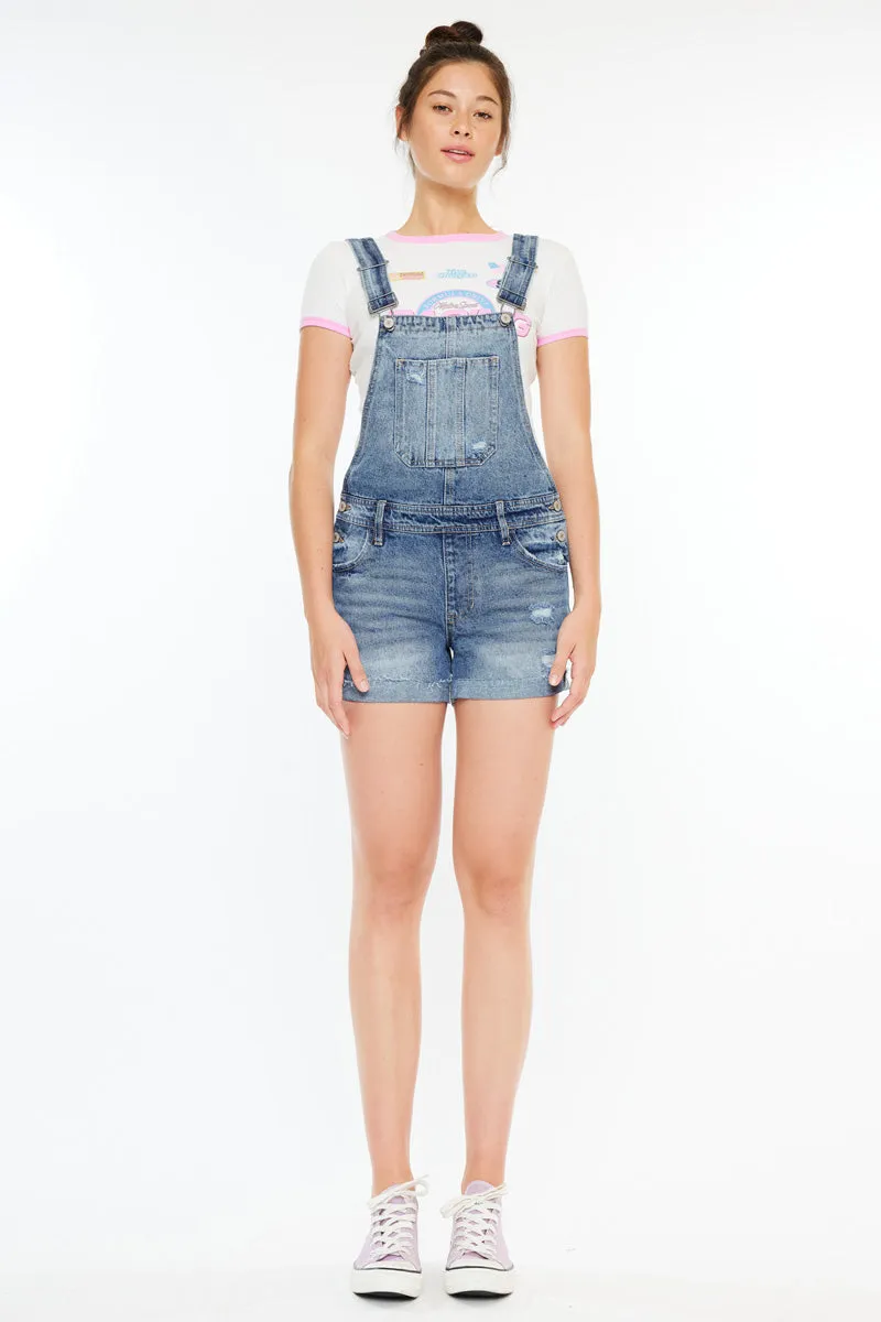 Remedy Mid Rise Overall Shorts