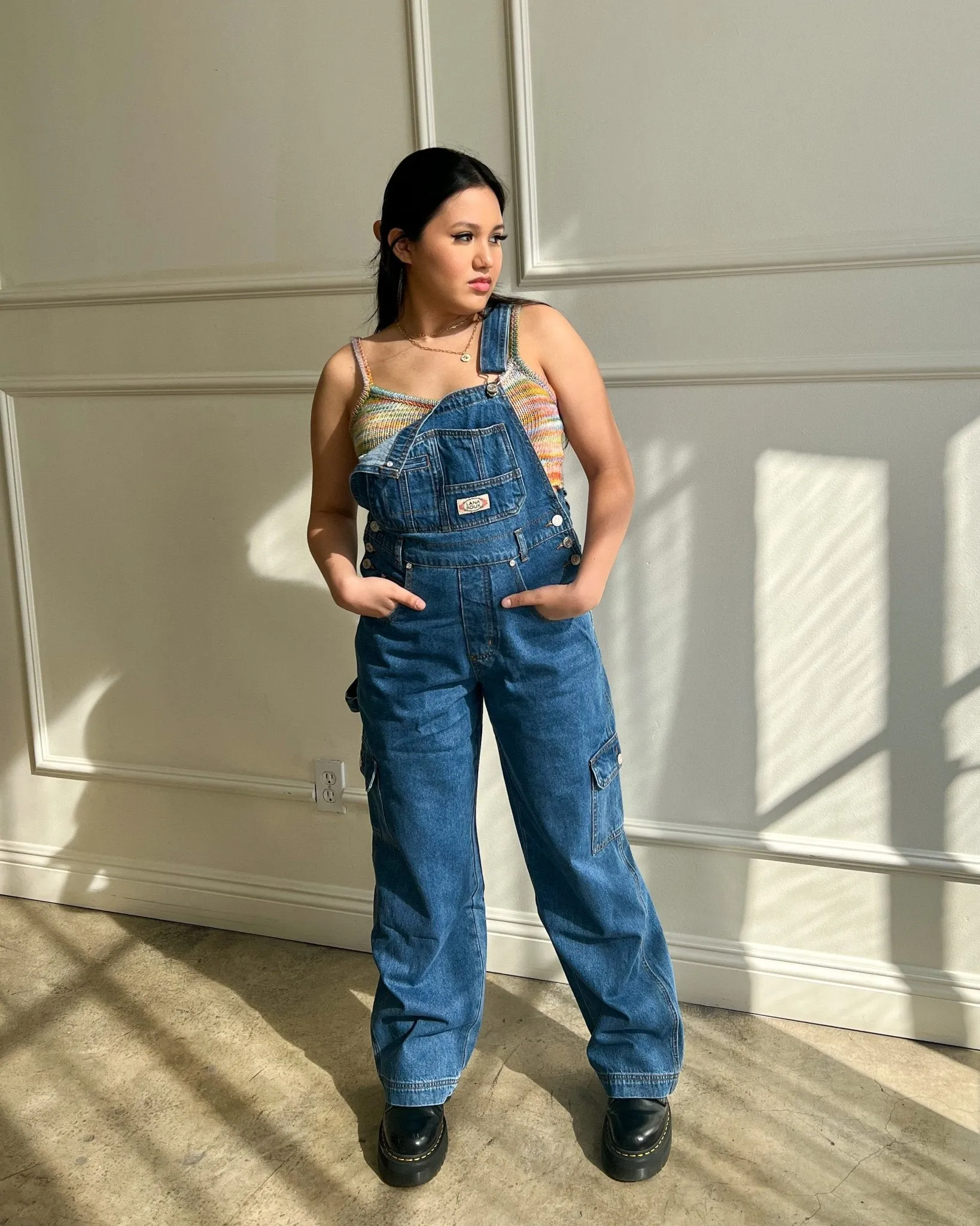 RESTOCKED: Jeanie Denim Cargo Overalls