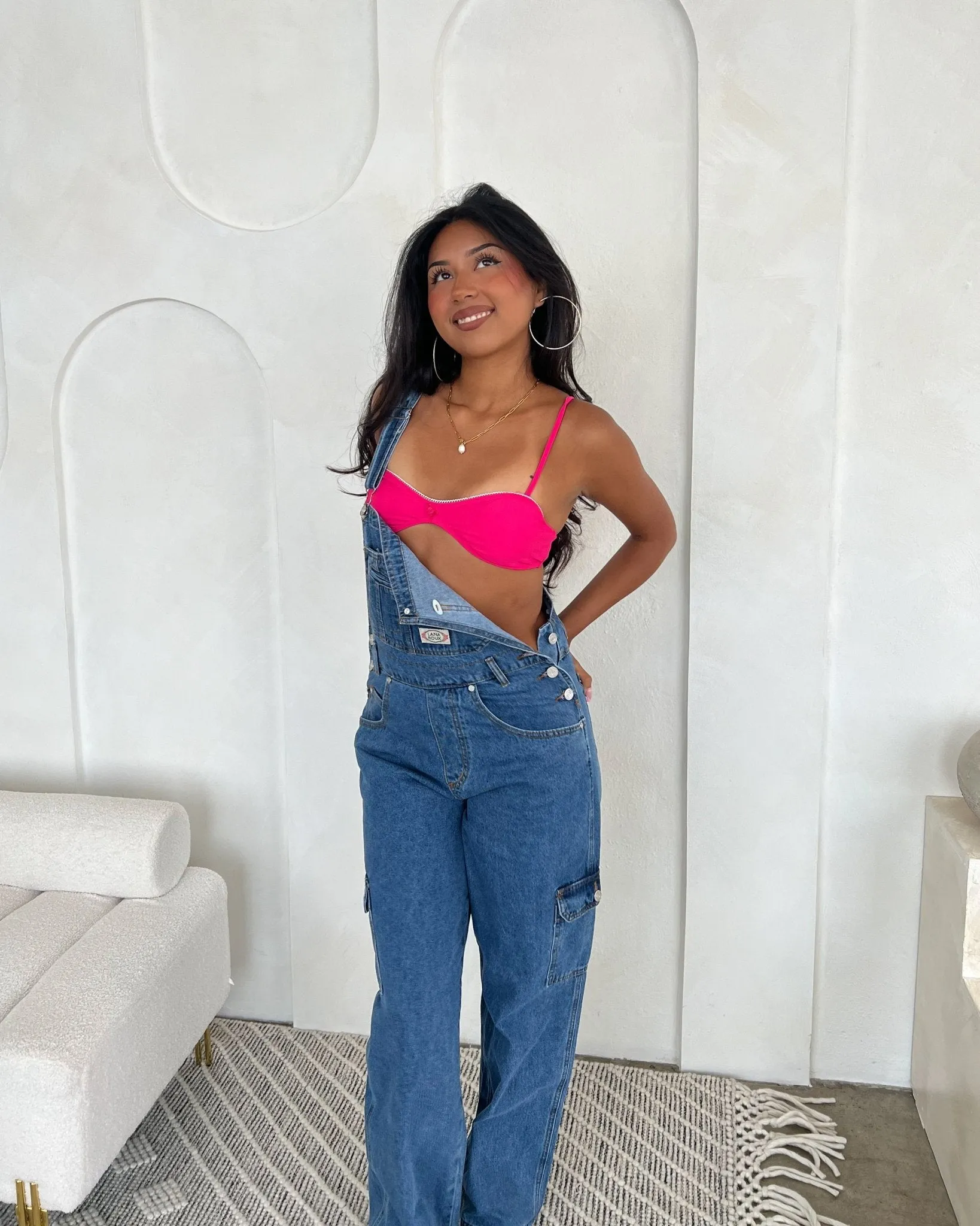 RESTOCKED: Jeanie Denim Cargo Overalls
