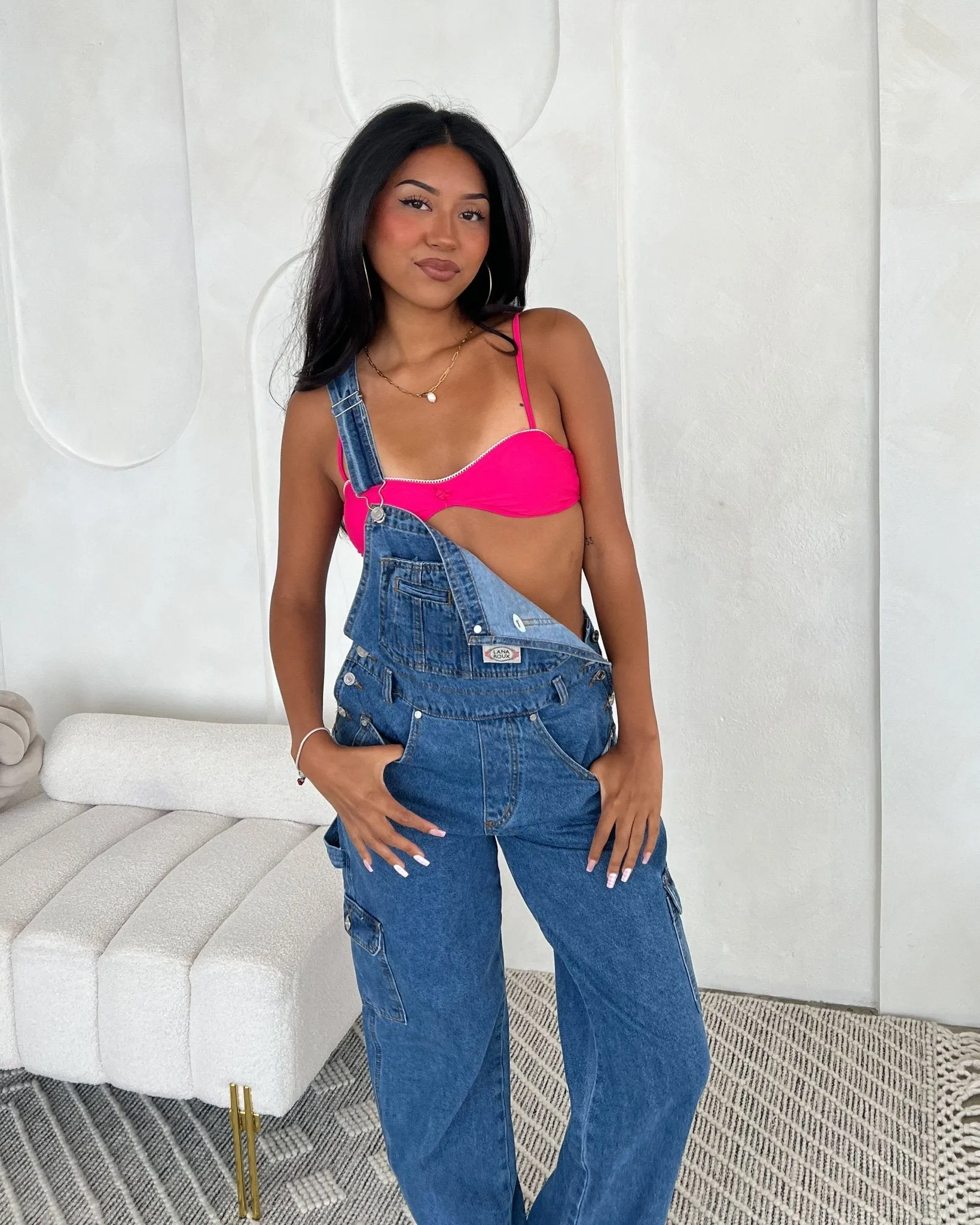 RESTOCKED: Jeanie Denim Cargo Overalls