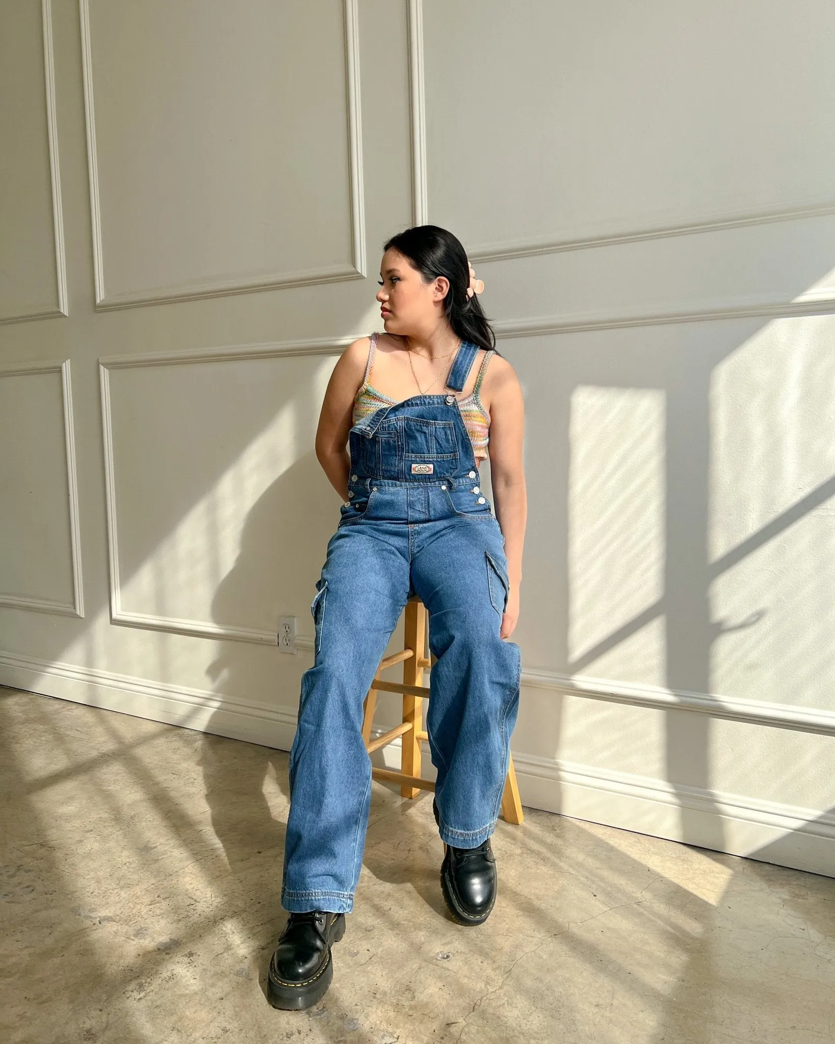 RESTOCKED: Jeanie Denim Cargo Overalls