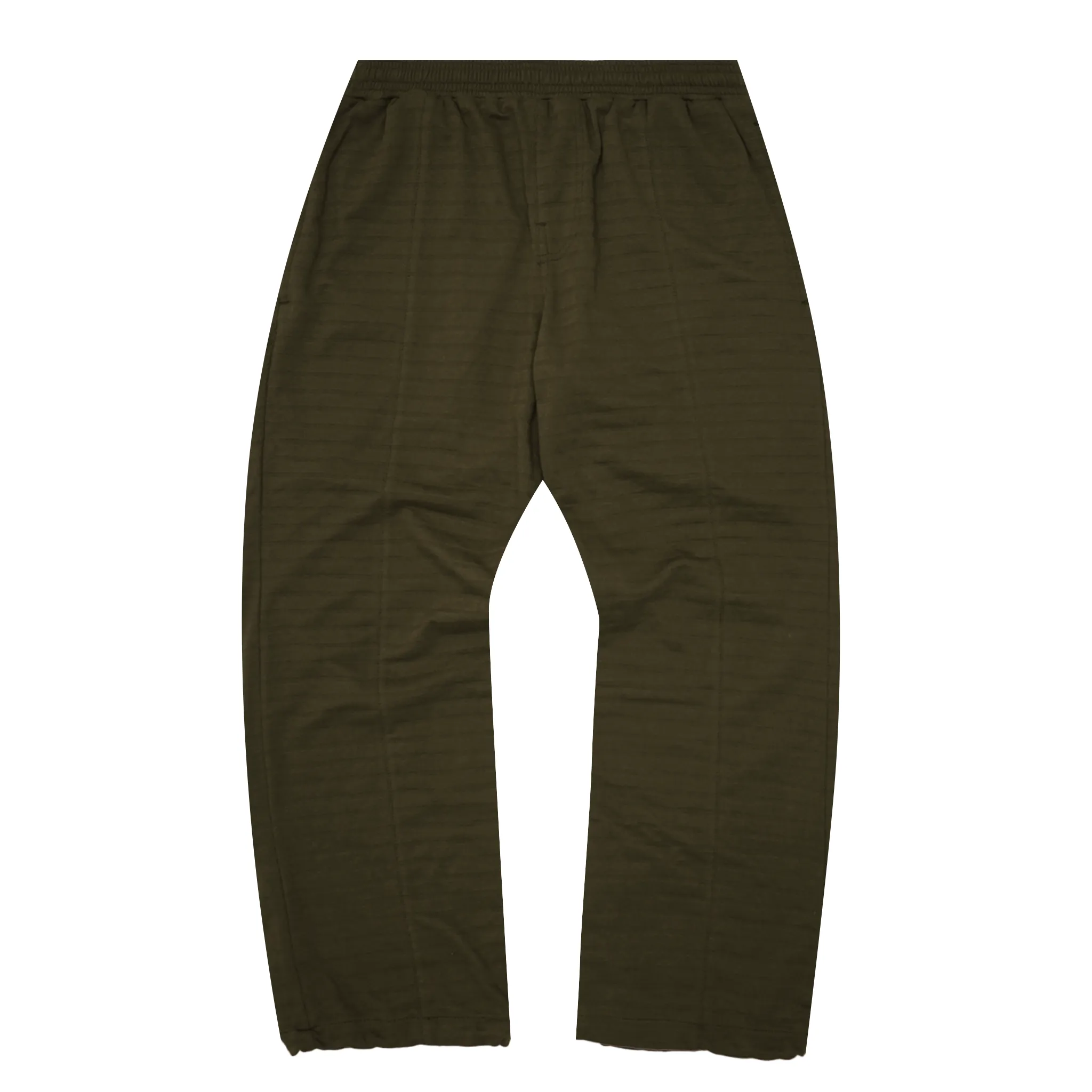 ROGUE SPLIT WIDE PANTS IN OLIVE STRIPED PIQUE