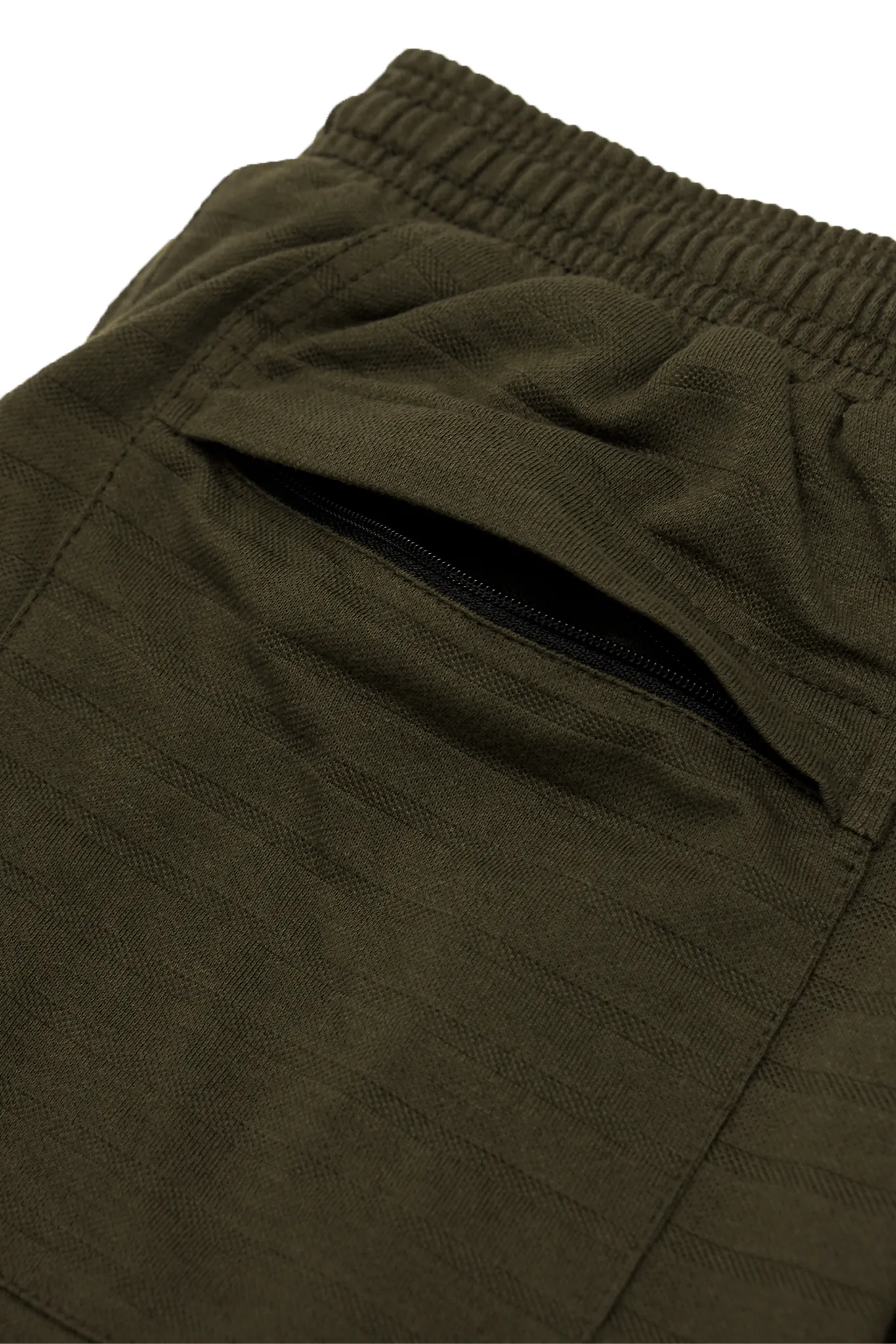 ROGUE SPLIT WIDE PANTS IN OLIVE STRIPED PIQUE