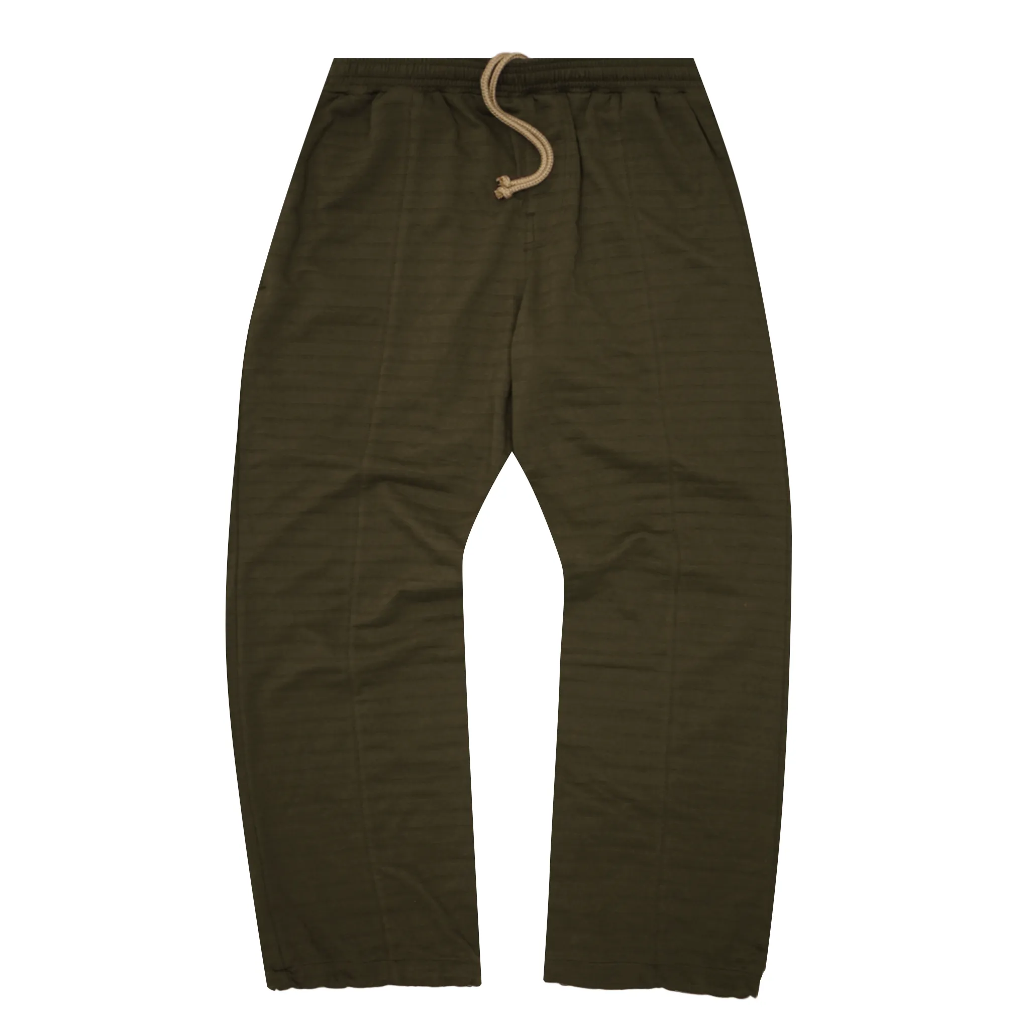 ROGUE SPLIT WIDE PANTS IN OLIVE STRIPED PIQUE