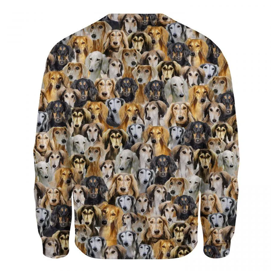 Saluki - Full Face - Premium Sweatshirt