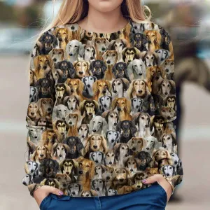 Saluki - Full Face - Premium Sweatshirt