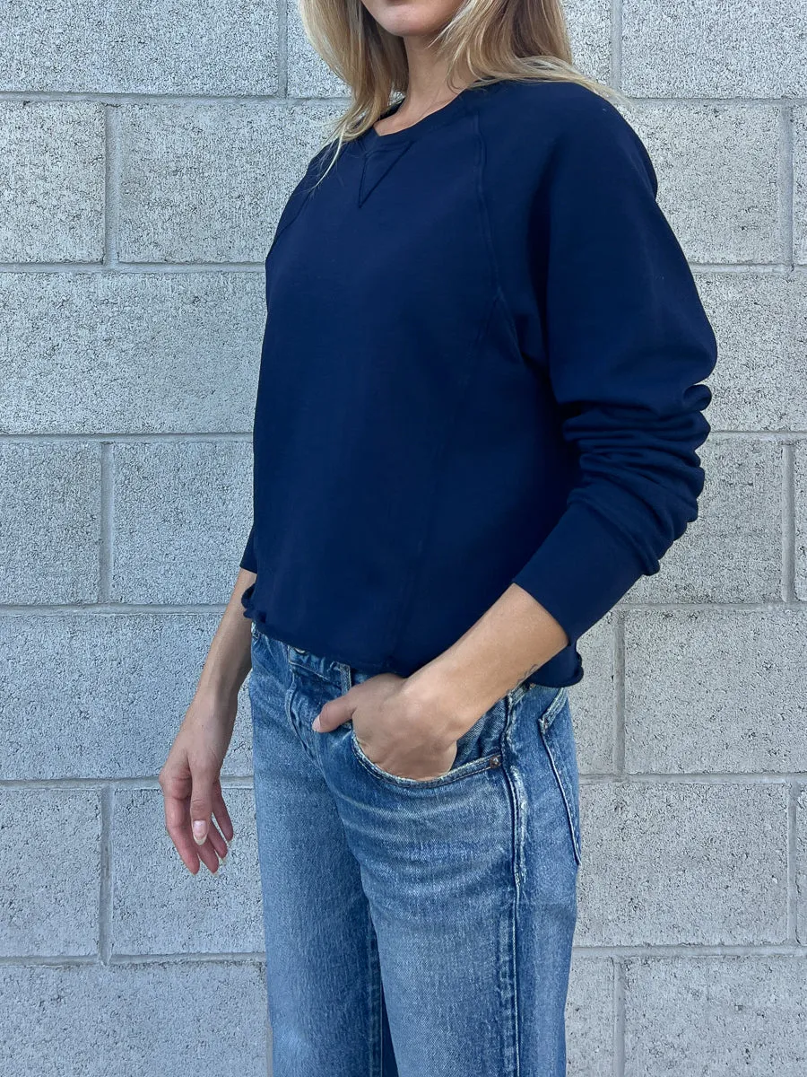 Sara Crewneck in French Terry - Midnight
