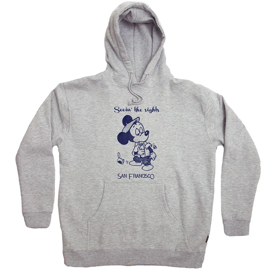 SEEIN THE SIGHTS HOODIE - GREY/NAVY