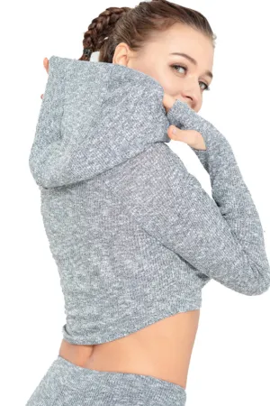 Shapewear TNG Loungie crop hoodie - Grey