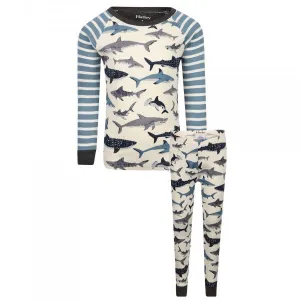 Shark School Organic Cotton Raglan Pajama Set