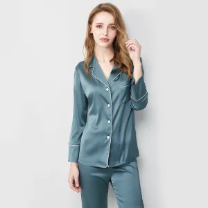 Silk Spring And Autumn Long-sleeved Home Service Suit Pajamas