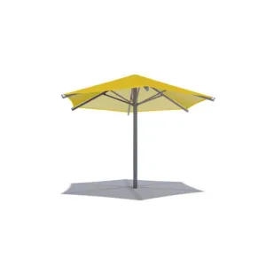 Single Post Hexagon Shade Structure