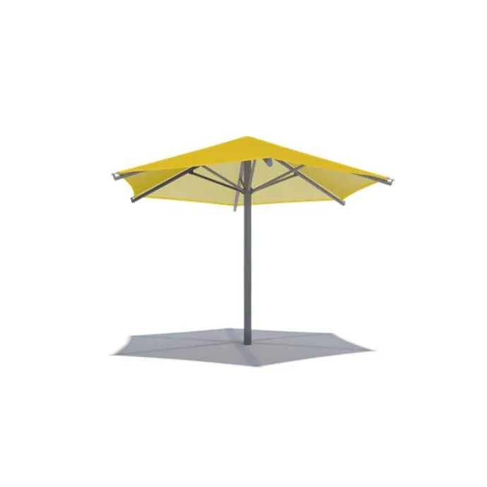 Single Post Hexagon Shade Structure