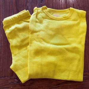 Slugs & Snails Adult Waffle Cotton Set - Sunflower Yellow (Only 2 left! XL)