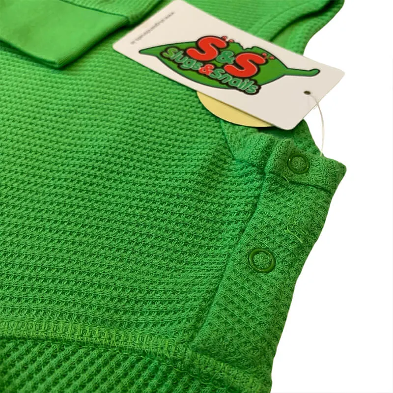 Slugs & Snails Emerald Green Kids Waffle Cotton Set