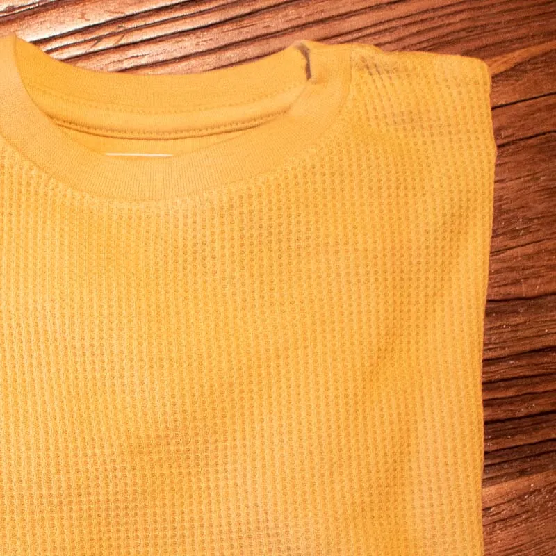Slugs & Snails Mustard Yellow Kids Waffle Cotton Set