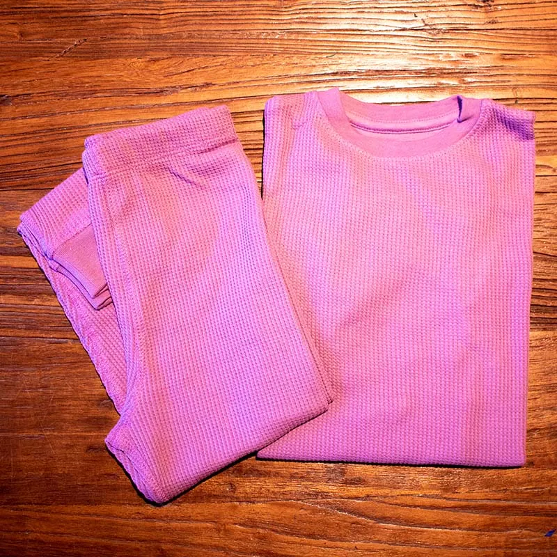 Slugs & Snails Plum Jam Purple Kids Waffle Cotton Set