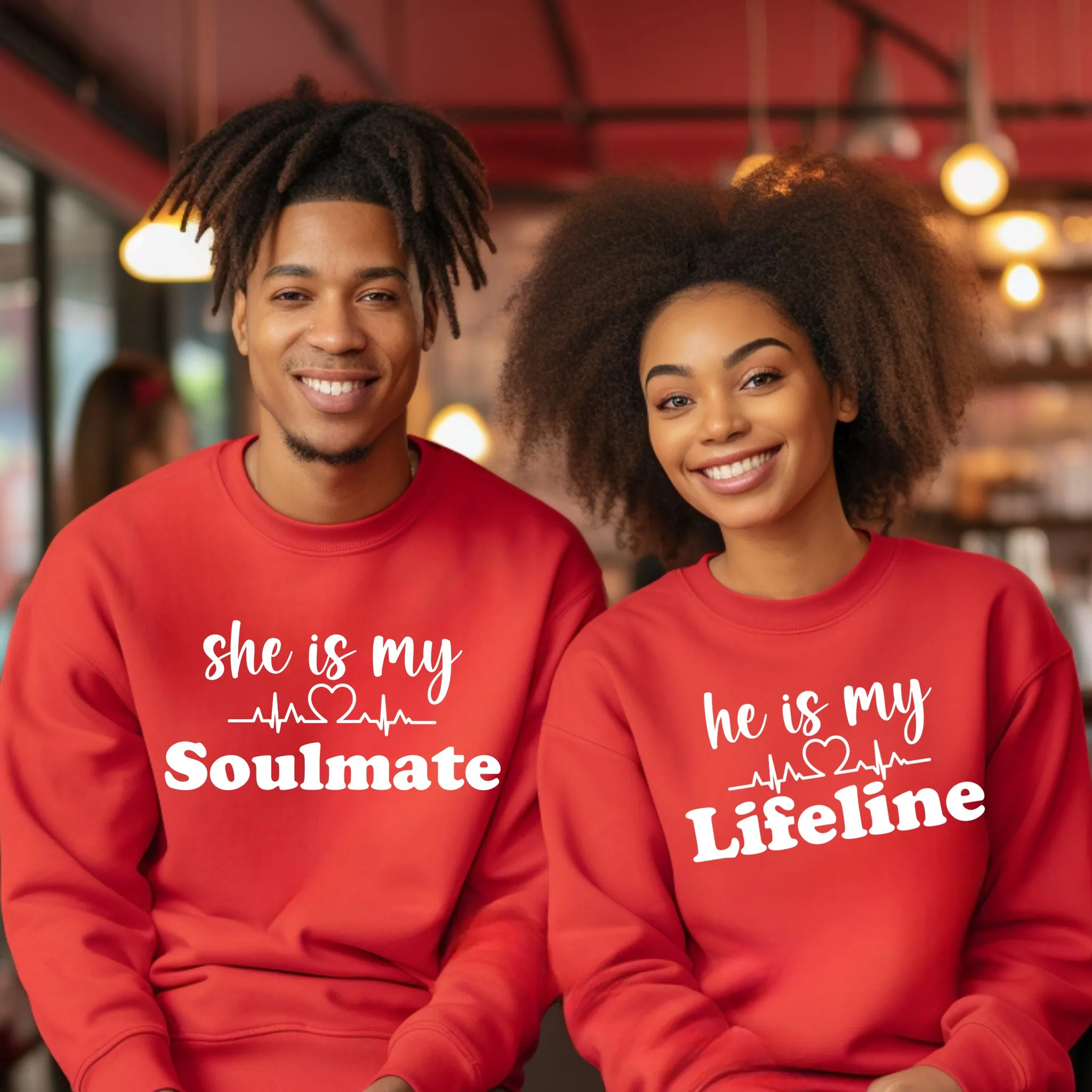 Soulmate Sweatshirt, Lifeline Sweatshirt, Valentine Sweatshirt, Valentines Gift, Couple Gifts, Matching Sweatshirt, Groom Bride Sweatshirt